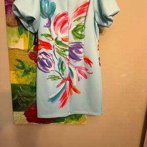 Jessica Howard Light Blue Floral Dress